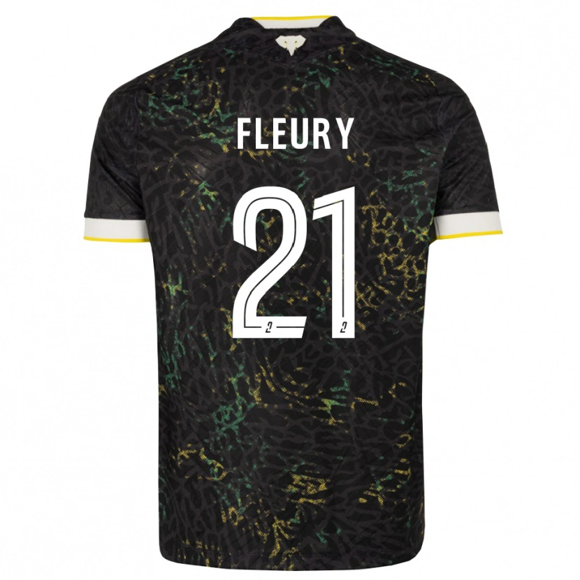 Danxen Pánské Louise Fleury #21 Černá Bílá Žlutá Daleko Hráčské Dresy 2026/27 Dres