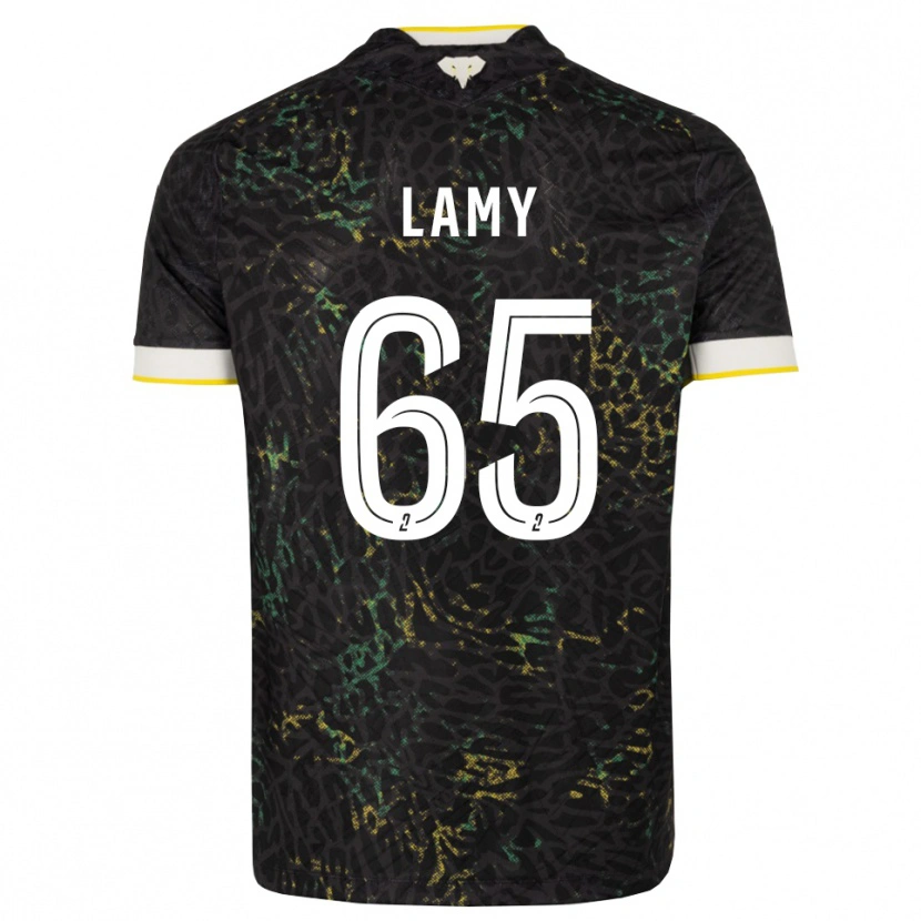 Danxen Pánské Hugo Lamy #65 Černá Bílá Žlutá Daleko Hráčské Dresy 2026/27 Dres