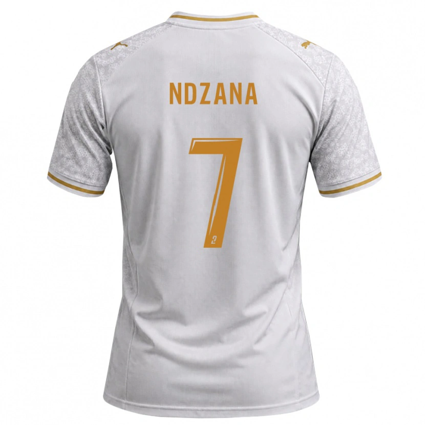Danxen Pánské Colette Ndzana Fegue #7 Bílá Šedá Zlatohnědá Daleko Hráčské Dresy 2026/27 Dres