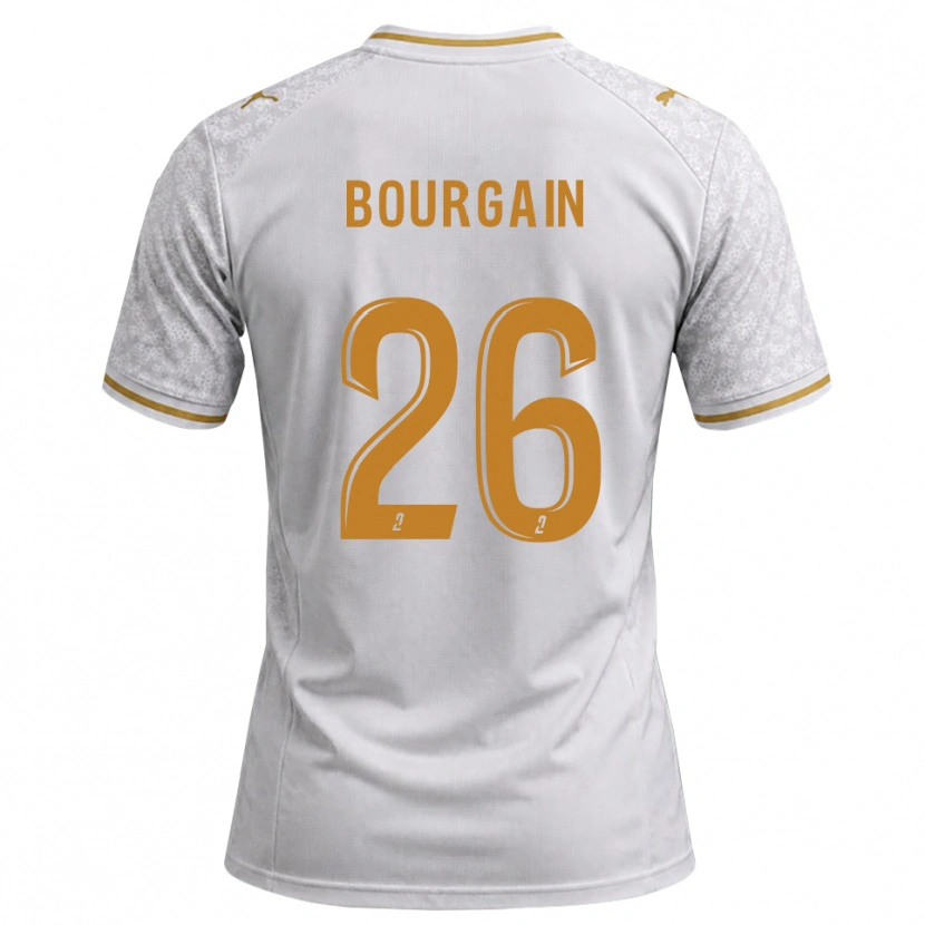 Danxen Pánské Lea Bourgain #26 Bílá Šedá Zlatohnědá Daleko Hráčské Dresy 2026/27 Dres
