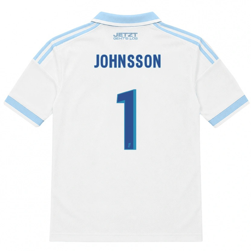 Danxen Pánské Karl-Johan Johnsson #1 Světle Nebesky Modrá Bílá Červená Daleko Hráčské Dresy 2026/27 Dres