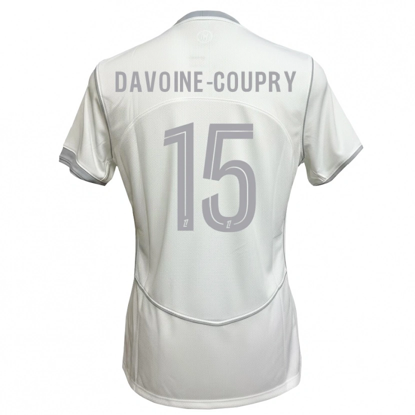 Danxen Pánské Eliot Davoine-Coupry #15 Bílá Šedá Daleko Hráčské Dresy 2026/27 Dres