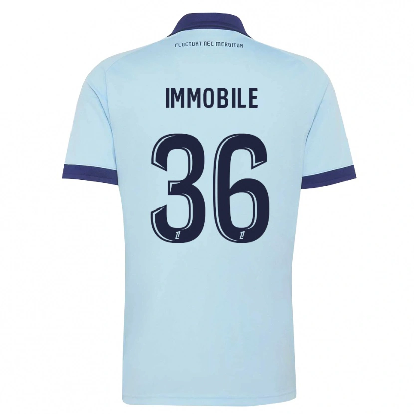 Danxen Pánské Ciro Immobile #36 Kukuřičně Modrá Černá Daleko Hráčské Dresy 2026/27 Dres