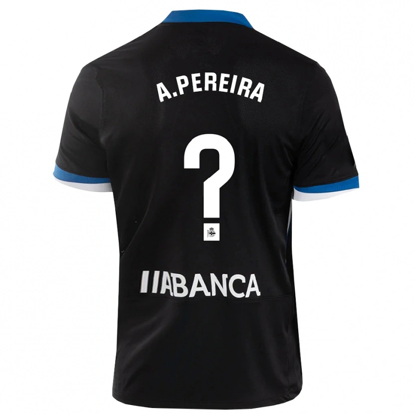 Danxen Pánské Alejandro Pereira #0 Černá Modrá Bílá Daleko Hráčské Dresy 2026/27 Dres