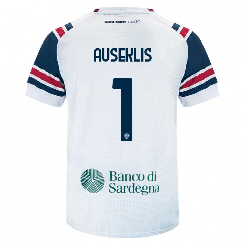 Danxen Pánské Henrijs Auseklis #1 Bílá Červená Zelená Daleko Hráčské Dresy 2026/27 Dres
