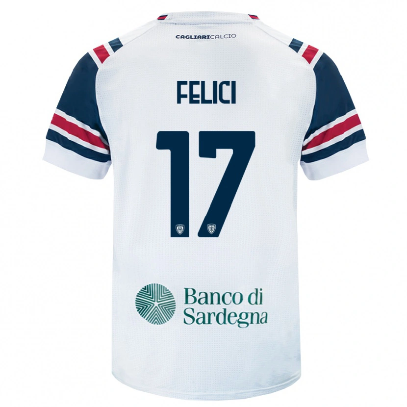 Danxen Pánské Mattia Felici #17 Bílá Červená Zelená Daleko Hráčské Dresy 2026/27 Dres
