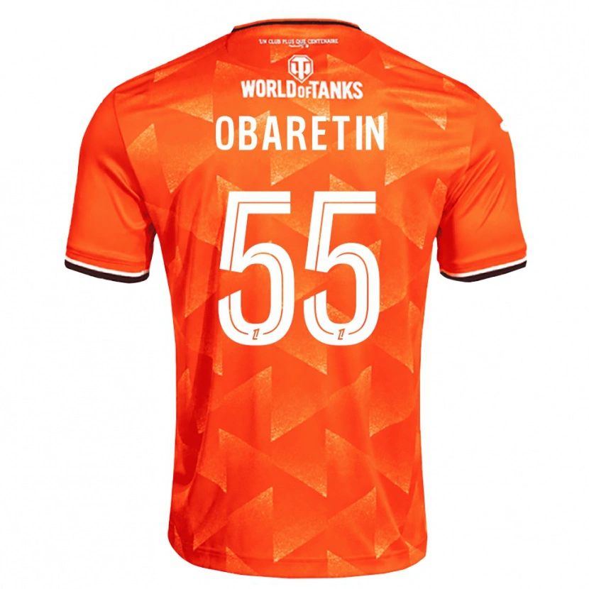 Danxen Pánské Nosa Edward Obaretin #55 Oranžová Bílá Černá Domů Hráčské Dresy 2026/27 Dres