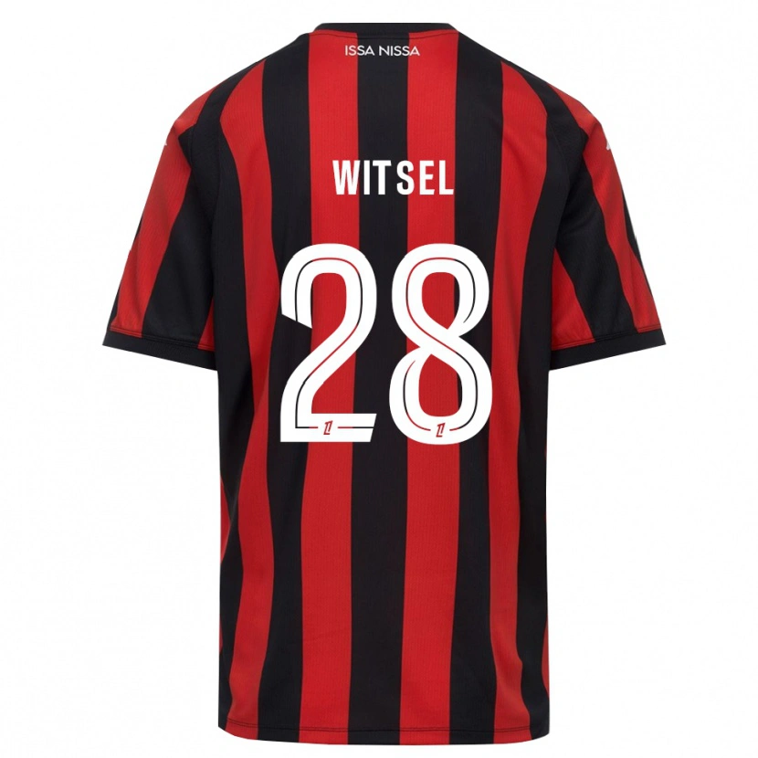 Danxen Dámské Axel Witsel #28 Červená Černá Bílá Domů Hráčské Dresy 2026/27 Dres