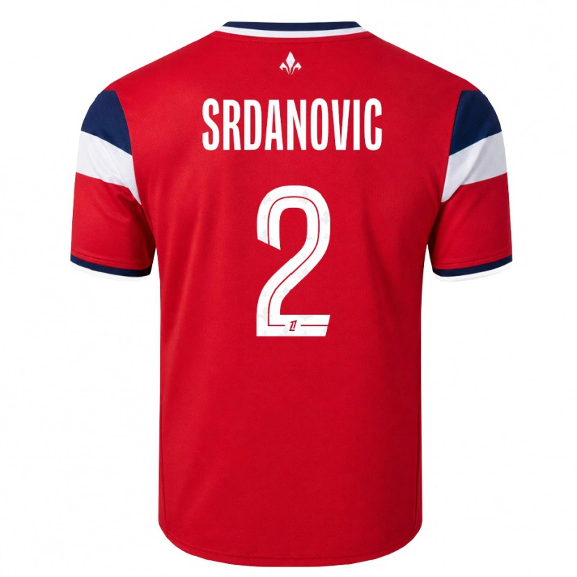 Danxen Dámské Loun Srdanovic #2 Červená Bílá Královská Modř Domů Hráčské Dresy 2026/27 Dres