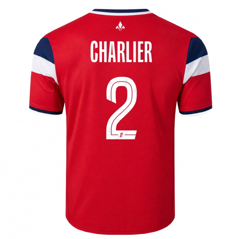 Danxen Dámské Amaury Charlier #2 Červená Bílá Královská Modř Domů Hráčské Dresy 2026/27 Dres
