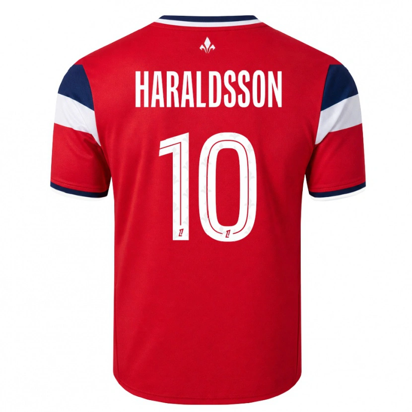 Danxen Dámské Hákon Arnar Haraldsson #10 Červená Bílá Královská Modř Domů Hráčské Dresy 2026/27 Dres