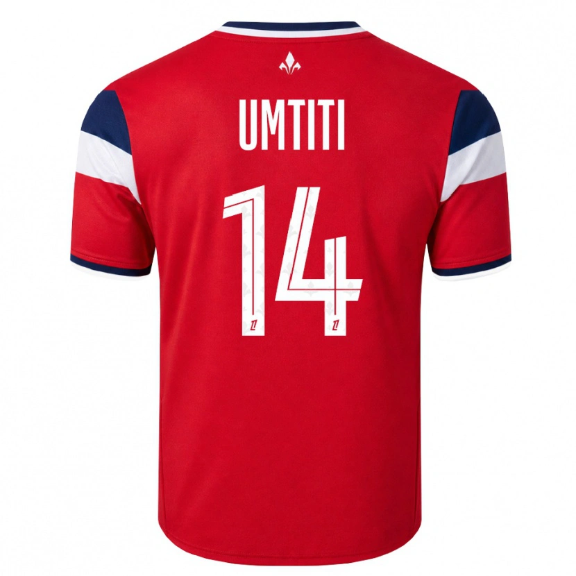Danxen Dámské Samuel Umtiti #14 Červená Bílá Královská Modř Domů Hráčské Dresy 2026/27 Dres