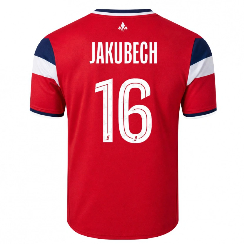 Danxen Dámské Adam Jakubech #16 Červená Bílá Královská Modř Domů Hráčské Dresy 2026/27 Dres