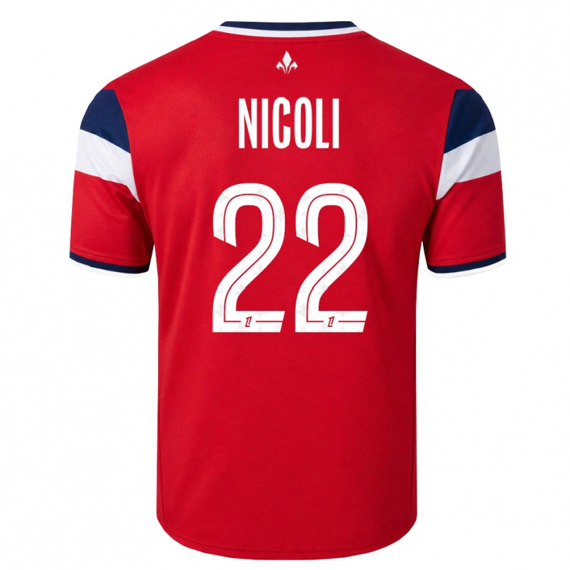 Danxen Dámské Morgane Nicoli #22 Červená Bílá Královská Modř Domů Hráčské Dresy 2026/27 Dres