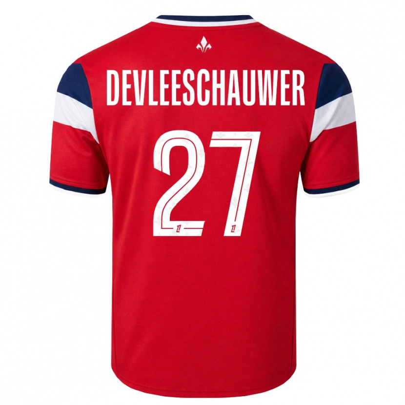 Danxen Dámské Gwenaëlle Devleeschauwer #27 Červená Bílá Královská Modř Domů Hráčské Dresy 2026/27 Dres