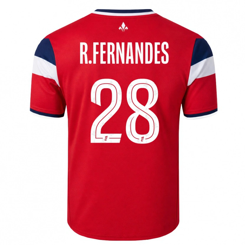 Danxen Dámské Rafael Fernandes #28 Červená Bílá Královská Modř Domů Hráčské Dresy 2026/27 Dres