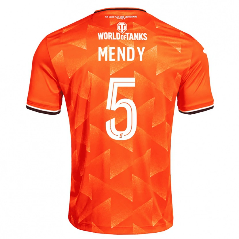 Danxen Dámské Benjamin Mendy #5 Oranžová Bílá Černá Domů Hráčské Dresy 2026/27 Dres
