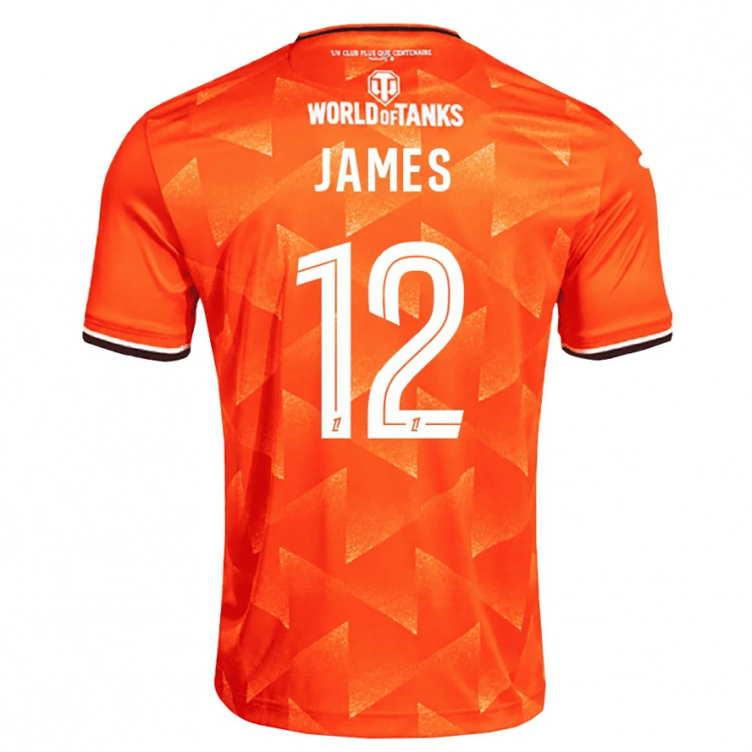 Danxen Dámské Isaac James #12 Oranžová Bílá Černá Domů Hráčské Dresy 2026/27 Dres