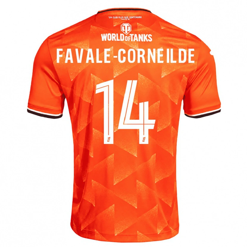 Danxen Dámské Gianni Favale-Corneilde #14 Oranžová Bílá Černá Domů Hráčské Dresy 2026/27 Dres