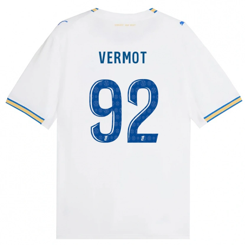 Danxen Dámské Théo Vermot #92 Modrá Bílá Domů Hráčské Dresy 2026/27 Dres
