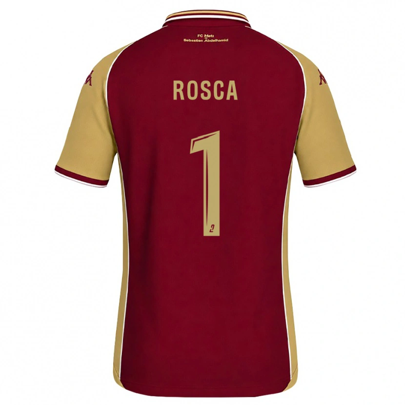Danxen Dámské Daniel Rosca #1 Zlatohnědá Tmavě Červená Domů Hráčské Dresy 2026/27 Dres
