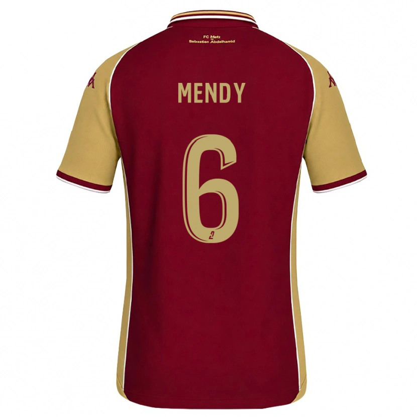 Danxen Dámské Nampalys Mendy #6 Zlatohnědá Tmavě Červená Domů Hráčské Dresy 2026/27 Dres