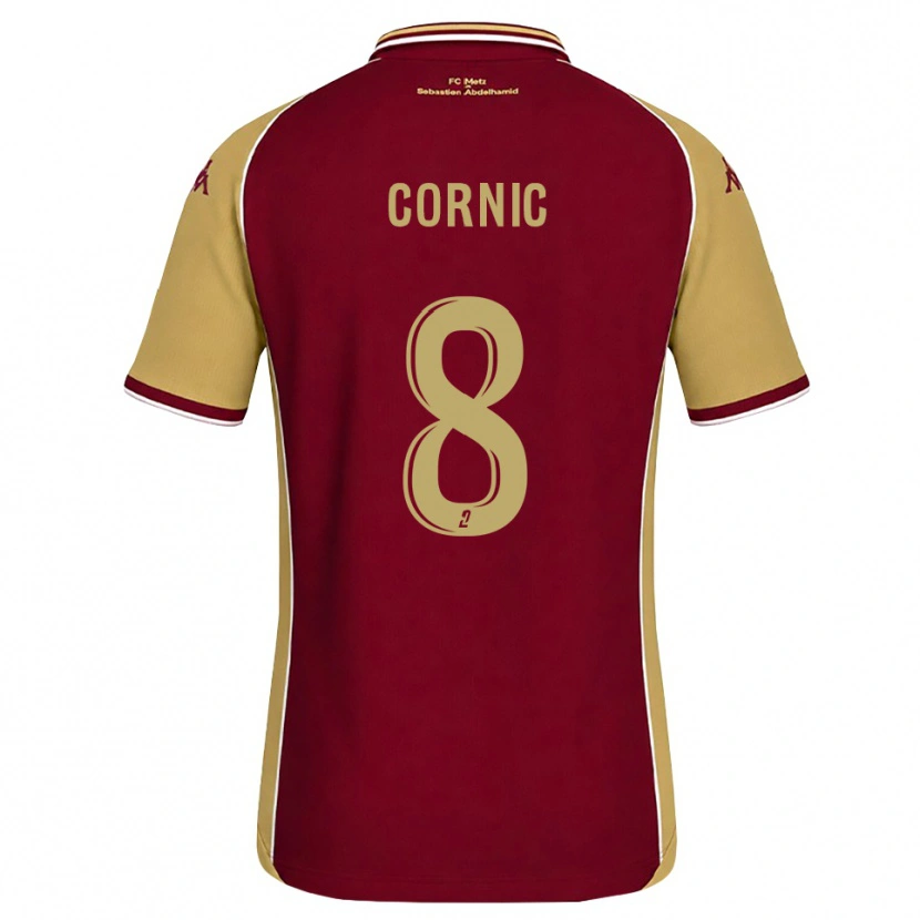 Danxen Dámské Andréa Cornic #8 Zlatohnědá Tmavě Červená Domů Hráčské Dresy 2026/27 Dres