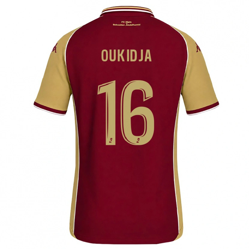 Danxen Dámské Alexandre Oukidja #16 Zlatohnědá Tmavě Červená Domů Hráčské Dresy 2026/27 Dres