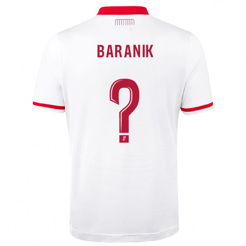 Danxen Dámské Florian Baranik #0 Červená Bílá Domů Hráčské Dresy 2026/27 Dres