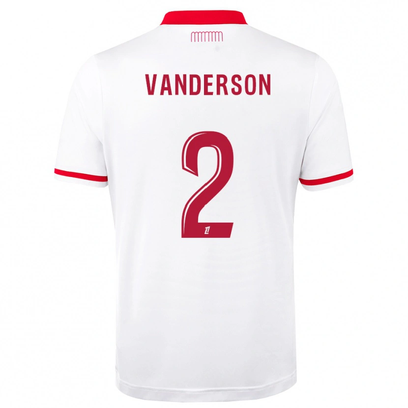 Danxen Dámské Vanderson De Oliveira Campos #2 Červená Bílá Domů Hráčské Dresy 2026/27 Dres