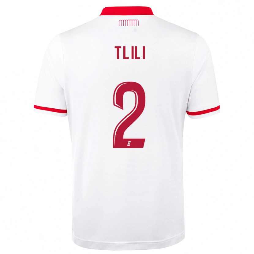 Danxen Dámské Mehdi Tlili #2 Červená Bílá Domů Hráčské Dresy 2026/27 Dres