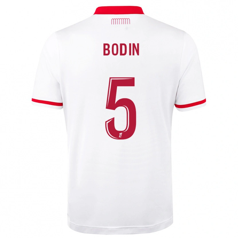 Danxen Dámské Hugo Bodin #5 Červená Bílá Domů Hráčské Dresy 2026/27 Dres