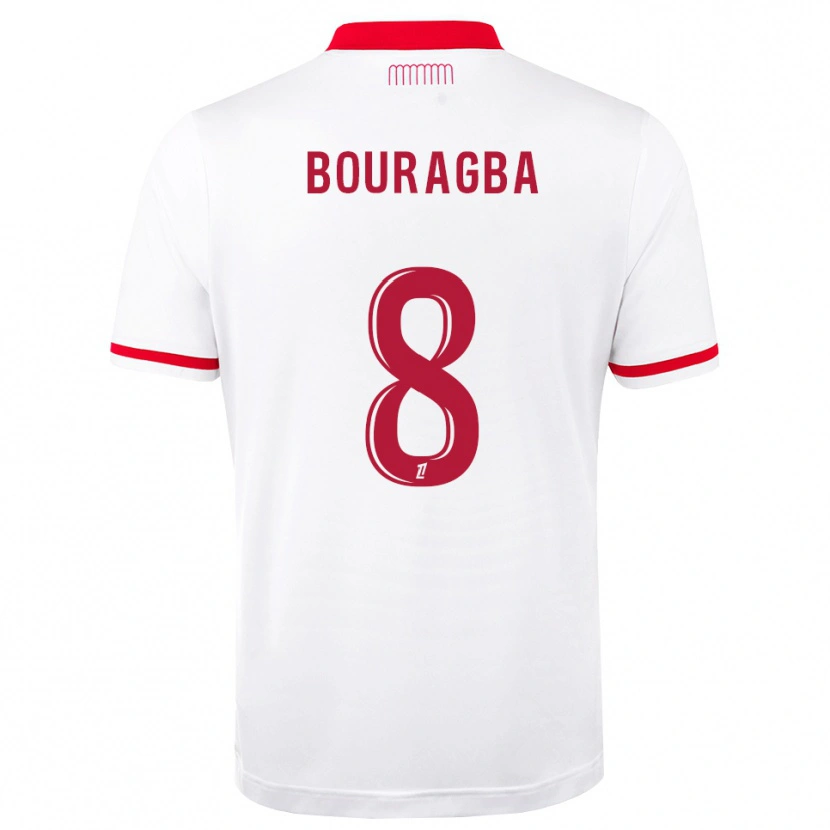 Danxen Dámské Ouanis Bouragba #8 Červená Bílá Domů Hráčské Dresy 2026/27 Dres