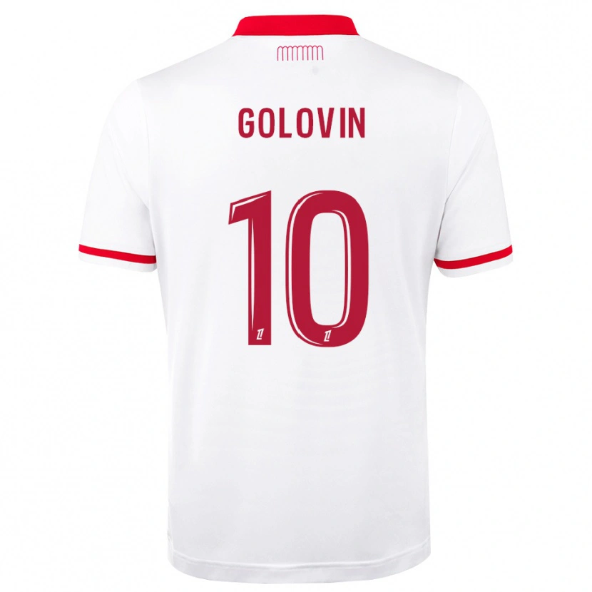 Danxen Dámské Aleksandr Golovin #10 Červená Bílá Domů Hráčské Dresy 2026/27 Dres