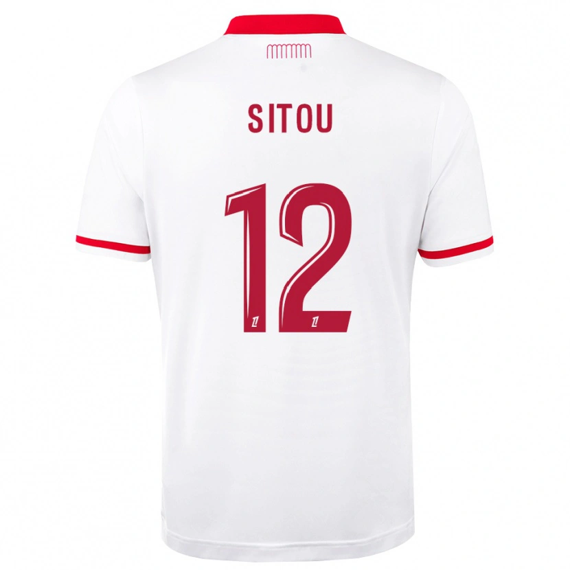 Danxen Dámské Kévin Sitou #12 Červená Bílá Domů Hráčské Dresy 2026/27 Dres