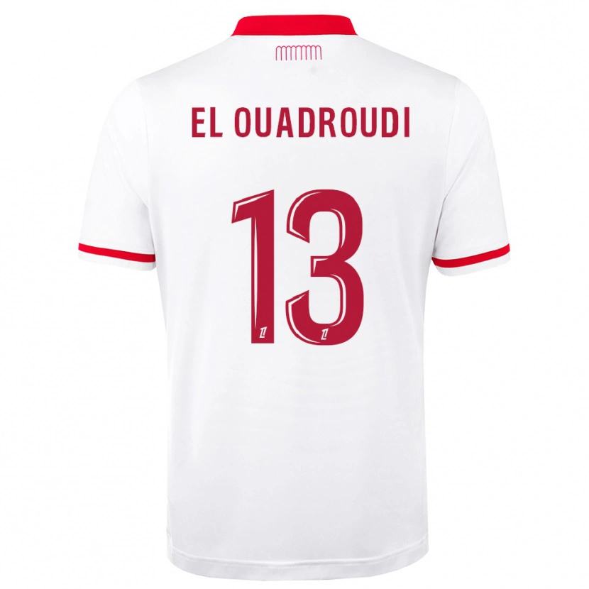 Danxen Dámské Imrane El Ouaroudi #13 Červená Bílá Domů Hráčské Dresy 2026/27 Dres