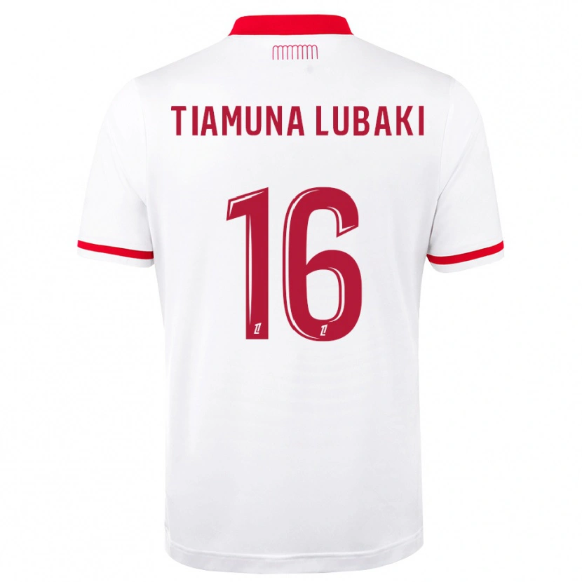 Danxen Dámské Loïc Tiamuna Lubaki #16 Červená Bílá Domů Hráčské Dresy 2026/27 Dres