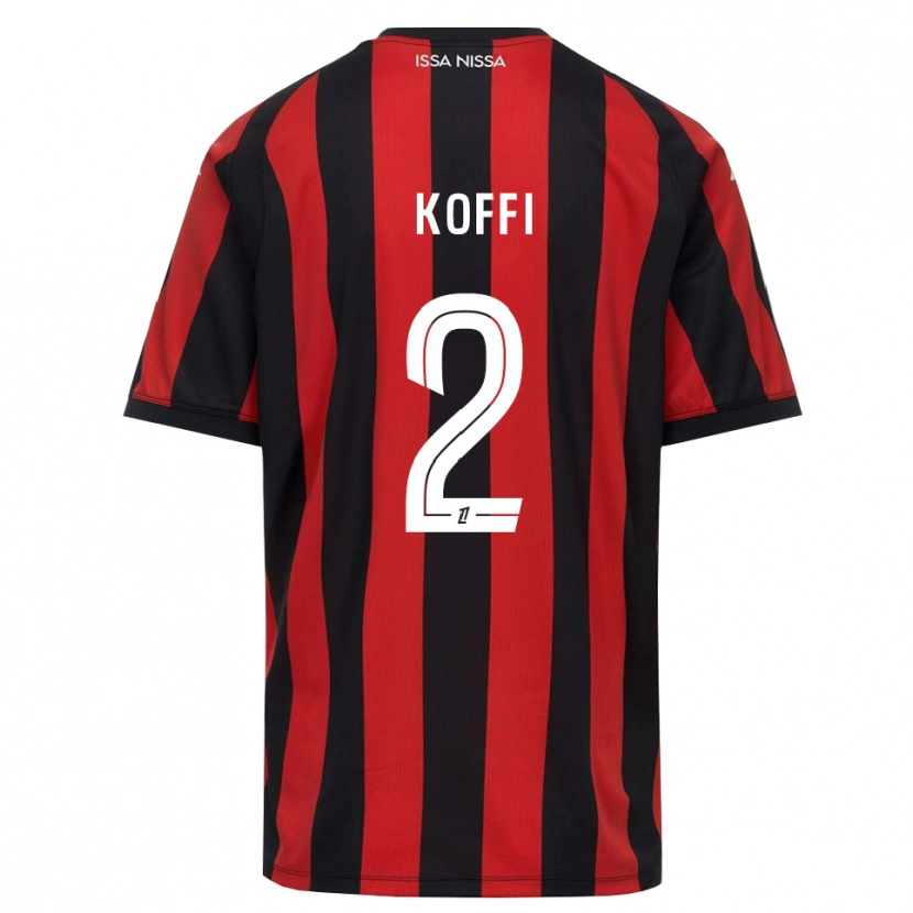 Danxen Dámské Marc-Aurel Koffi #2 Červená Černá Bílá Domů Hráčské Dresy 2026/27 Dres