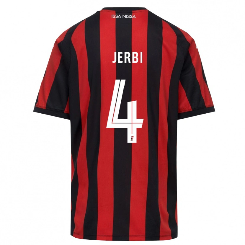 Danxen Dámské Rayan Jerbi #4 Červená Černá Bílá Domů Hráčské Dresy 2026/27 Dres