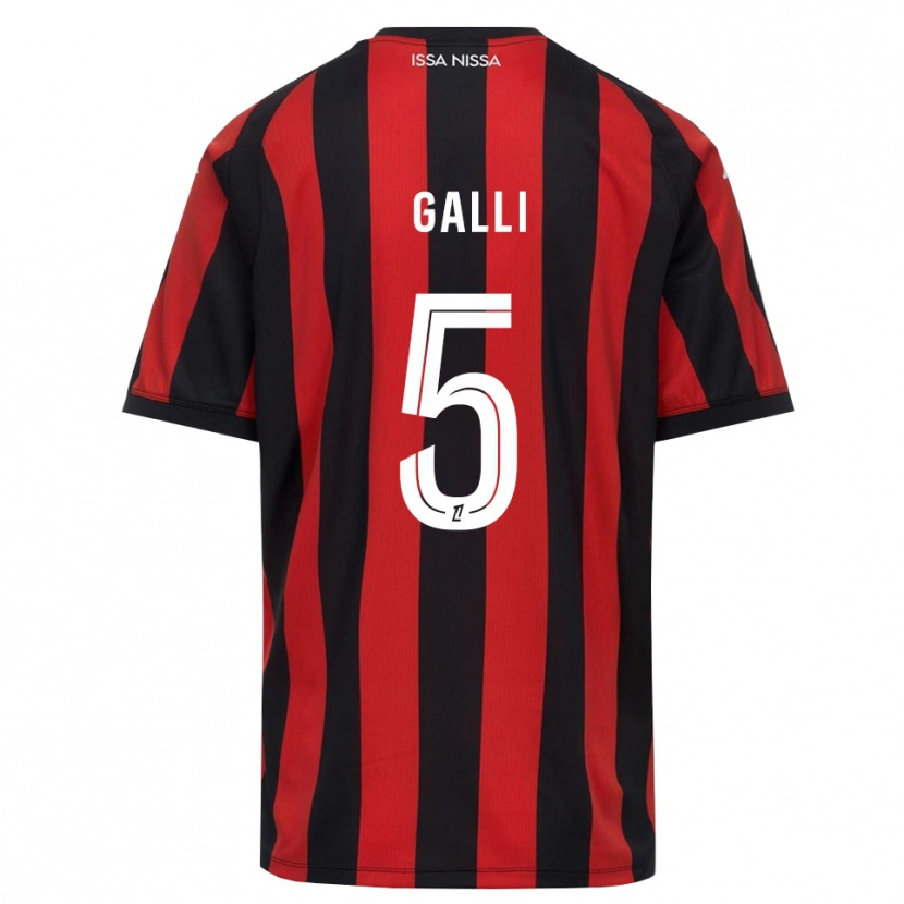 Danxen Dámské Clara Galli #5 Červená Černá Bílá Domů Hráčské Dresy 2026/27 Dres