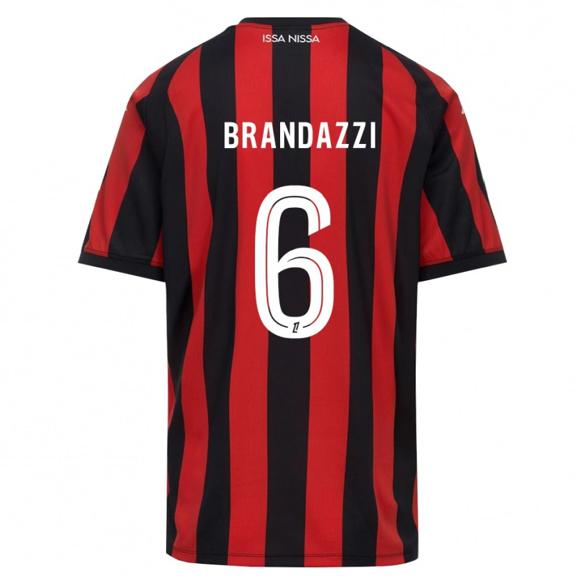 Danxen Dámské Fiona Brandazzi #6 Červená Černá Bílá Domů Hráčské Dresy 2026/27 Dres