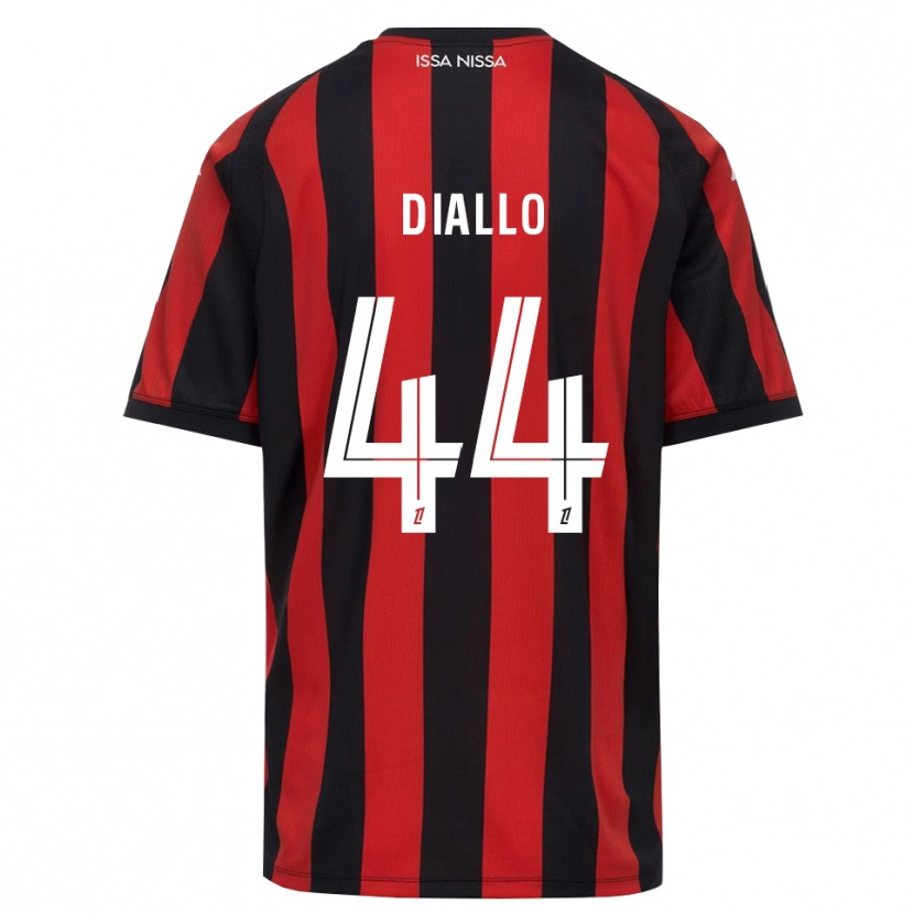 Danxen Dámské Zoumana Diallo #44 Červená Černá Bílá Domů Hráčské Dresy 2026/27 Dres