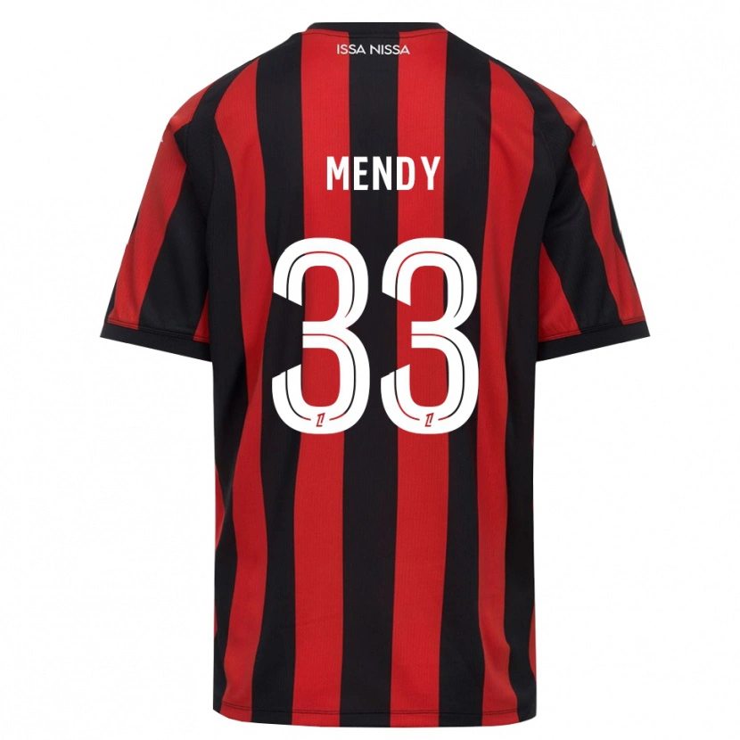 Danxen Dámské Antoine Mendy #33 Červená Černá Bílá Domů Hráčské Dresy 2026/27 Dres