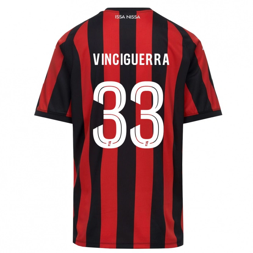 Danxen Dámské Pauline Vinciguerra #33 Červená Černá Bílá Domů Hráčské Dresy 2026/27 Dres