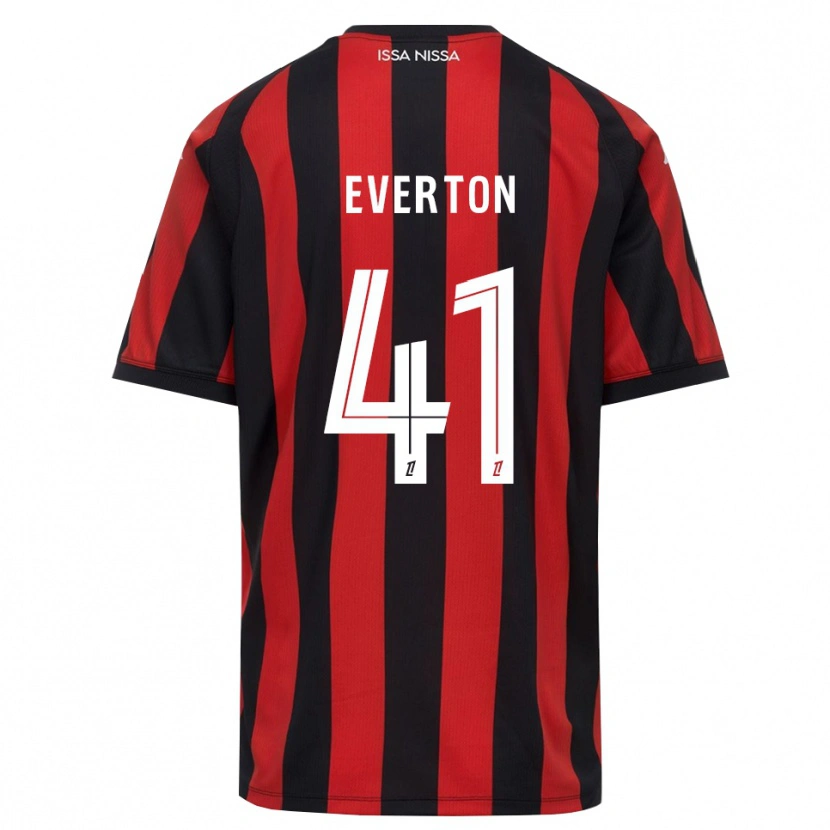 Danxen Dámské Everton Pereira Da Silva #41 Červená Černá Bílá Domů Hráčské Dresy 2026/27 Dres
