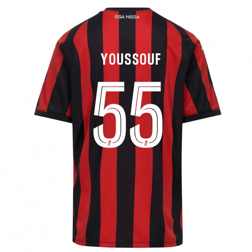 Danxen Dámské Youssouf Ndayishimiye #55 Červená Černá Bílá Domů Hráčské Dresy 2026/27 Dres