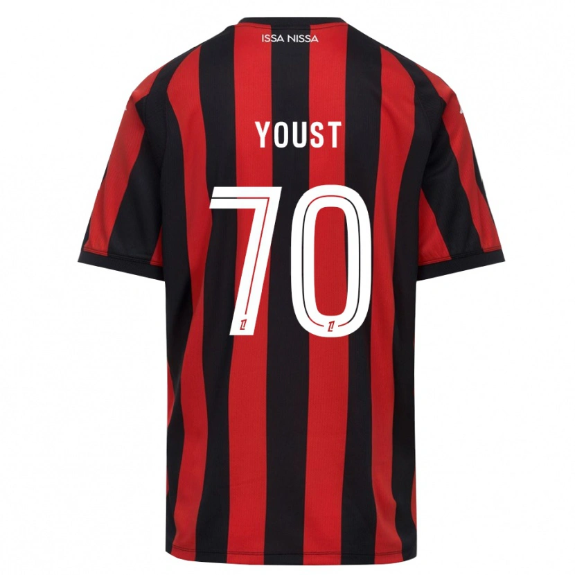 Danxen Dámské Matys Youst #70 Červená Černá Bílá Domů Hráčské Dresy 2026/27 Dres