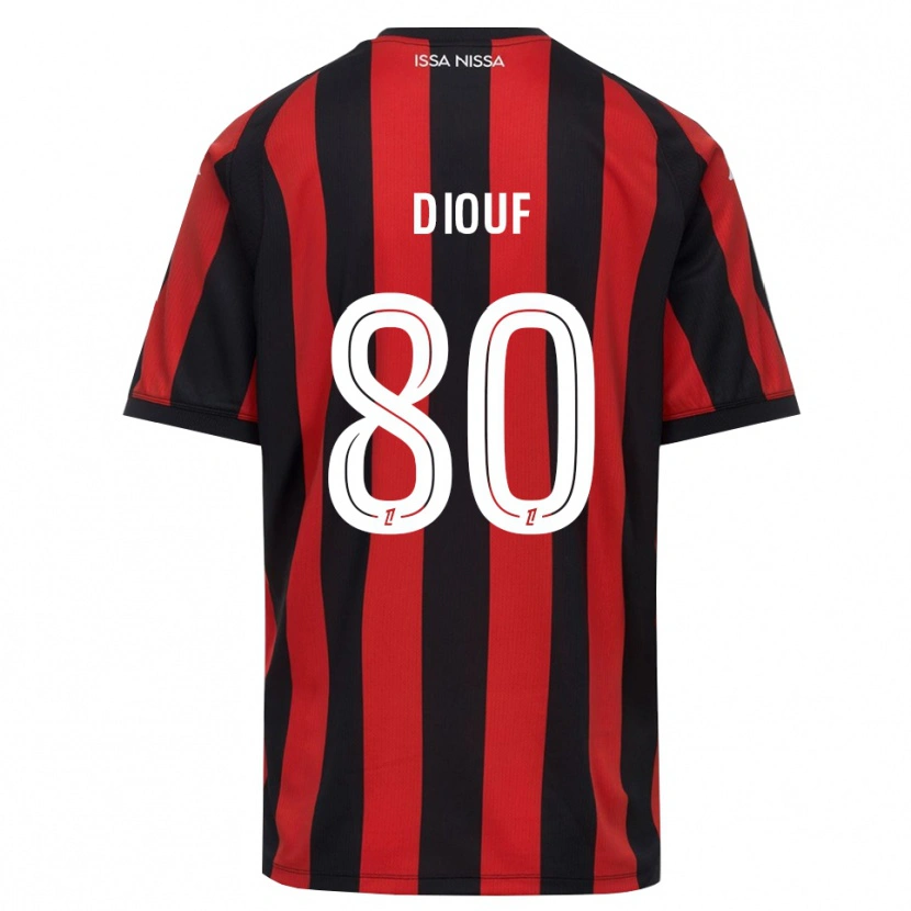 Danxen Dámské Yehvann Diouf #80 Červená Černá Bílá Domů Hráčské Dresy 2026/27 Dres