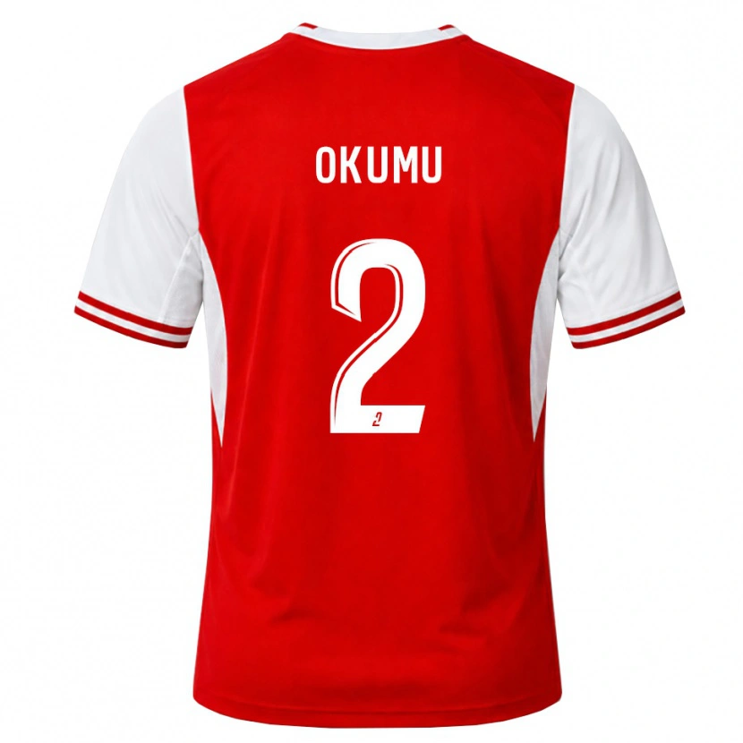 Danxen Dámské Joseph Okumu #2 Červená Bílá Domů Hráčské Dresy 2026/27 Dres