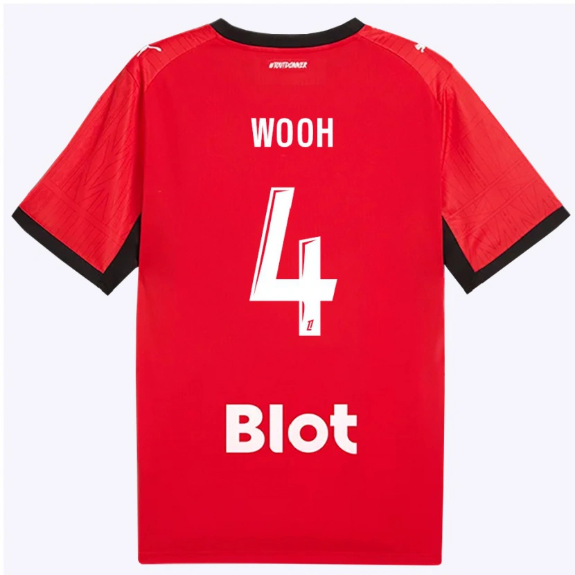Danxen Dámské Christopher Wooh #4 Červená Černá Bílá Domů Hráčské Dresy 2026/27 Dres